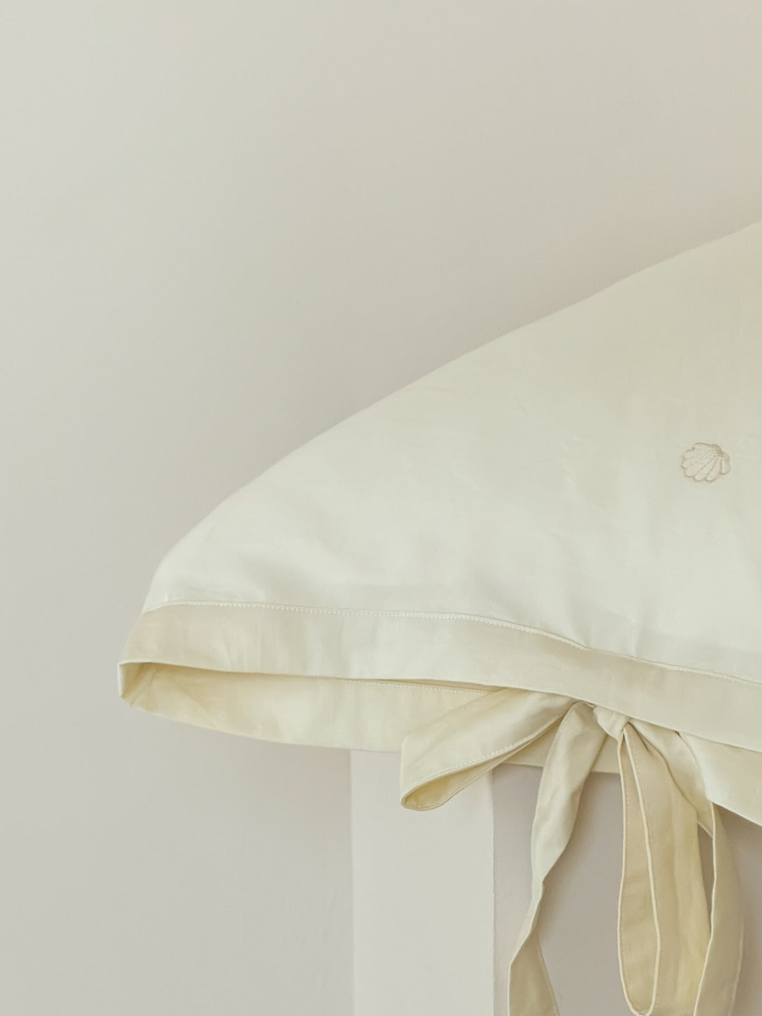 Bellisse Ivory & Blush Embroidered Washed Cotton Bedding Set original reference image 2