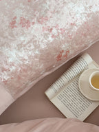 Rosalie Blush Floral Velvet Bedding Set original reference image 5
